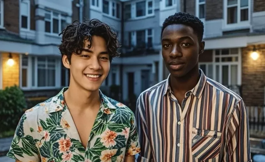 Online taxi driver and two foreigners